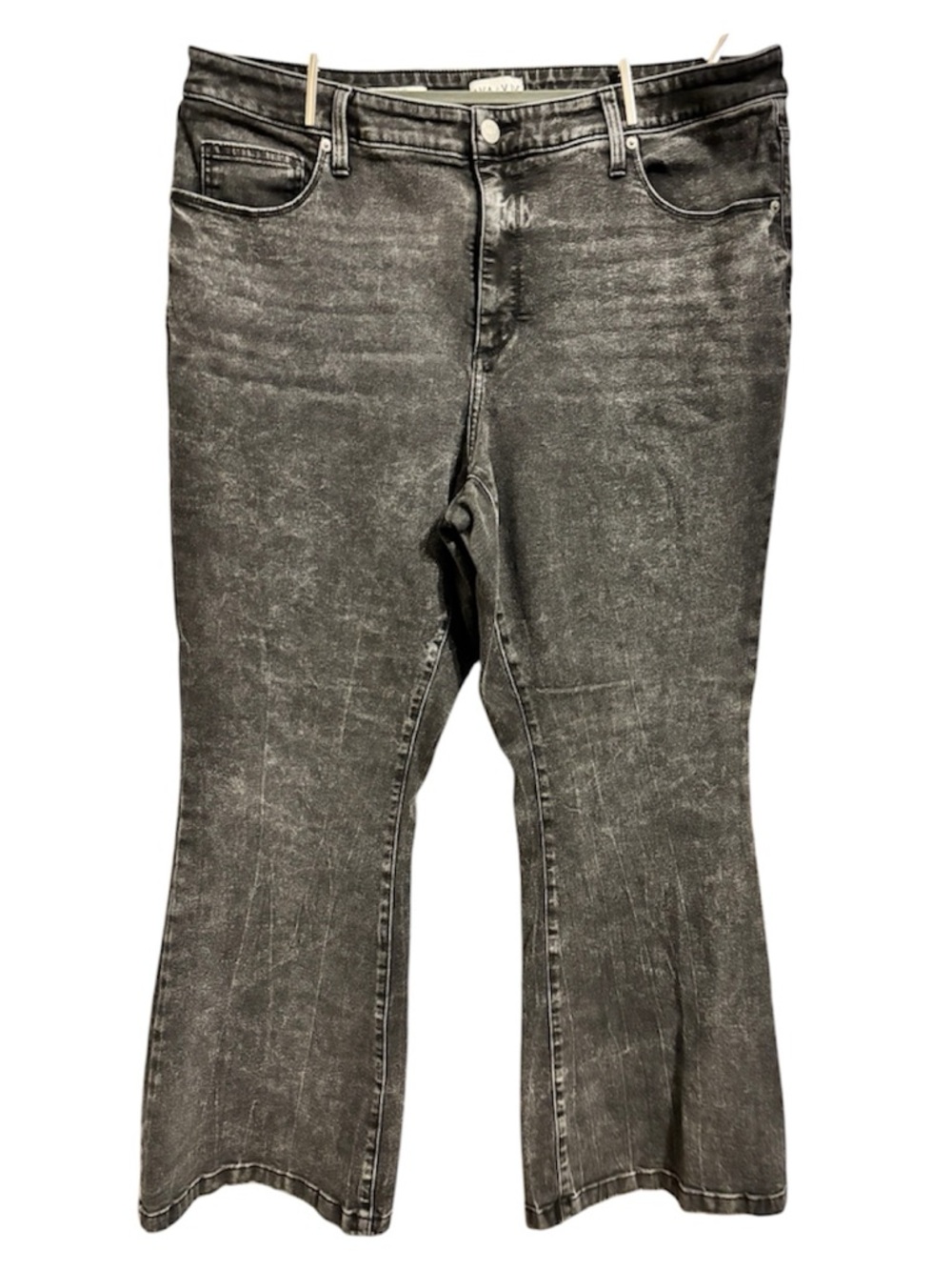 Ava & Viv Washed Black Flare Jeans